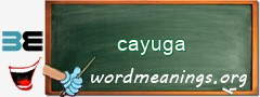 WordMeaning blackboard for cayuga
